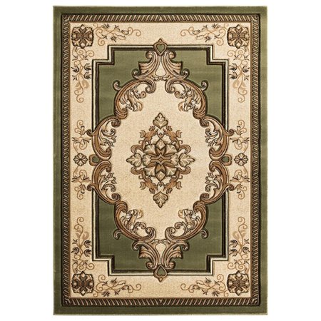 UNITED WEAVERS OF AMERICA United Weavers of America 2050 10545 24 1 ft. 10 in. x 2 ft. 8 in. Bristol Fallon Green Rectangle Accent Rug 2050 10545 24
